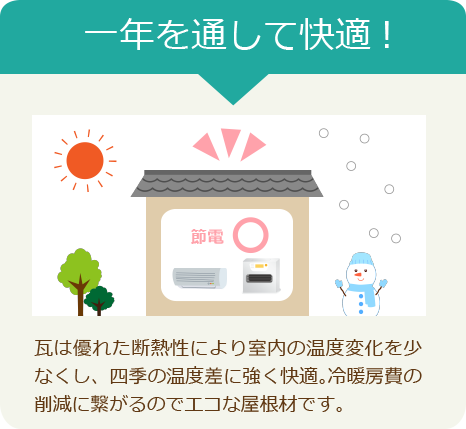 一年を通して快適